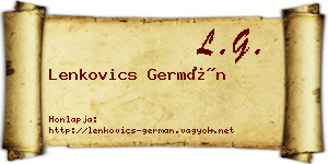 Lenkovics Germán névjegykártya